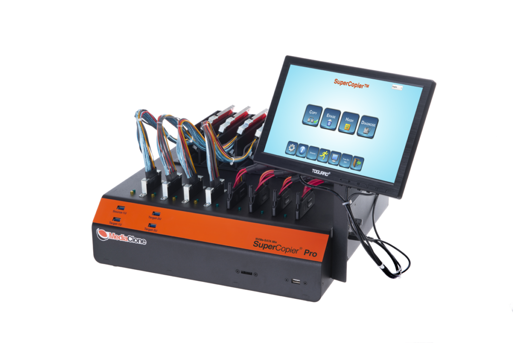SuperCopier Desktop 4 NVMe + 4 SATA/SAS SSD and Drive Cloning Unit ...