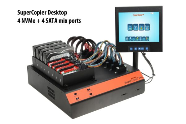 SuperCopier Desktop 4 NVMe + 4 SATA/SAS Drive Duplicator Unit - Image 3