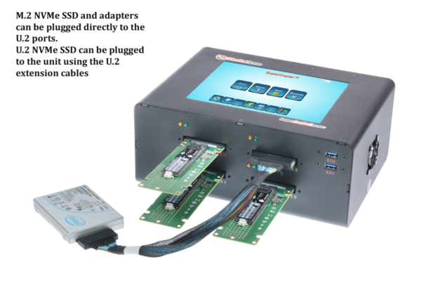 SuperCopier IT 8" 4 NVMe Ports Portable Drive Duplicator Unit with a Thunderbolt 3.0 Port - Image 4